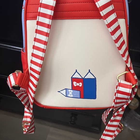 Her Universe Red and Blue Bag Hello Kitty Design - Picture 2 of 3